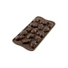 Silikomart EasyChoc Choco Fruits bonbonvorm 15 vormen silicone bruin