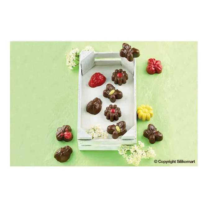 Silikomart EasyChoc Choco Spring Life bakvorm 21 cm silicone bruin