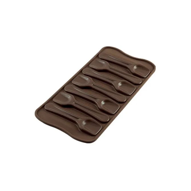 Silikomart EasyChoc Choco Spoons 21 cm silicone bruin