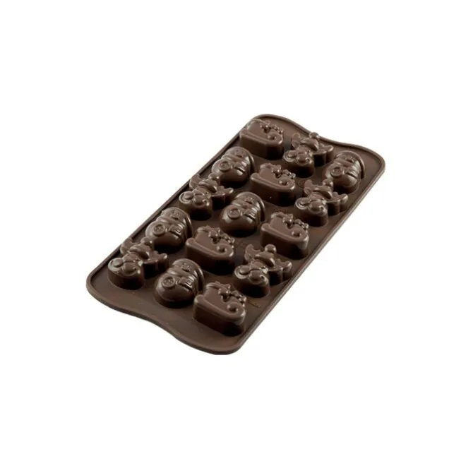 Silikomart EasyChoc Choco Winter bakvorm 21 cm silicone bruin