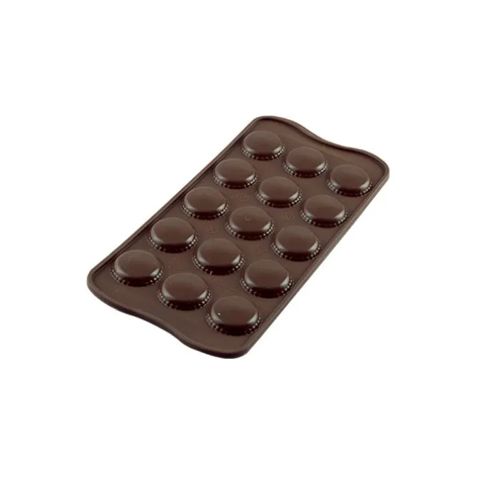 Silikomart EasyChoc Macarons bonbonvorm 21,3 cm silicone bruin