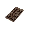 Silikomart EasyChoc Mr. Ginger bonbonvorm 12 vormen silicone bruin