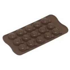 Silikomart Easy Choc Pigs Twist bonbonvorm silicone bruin