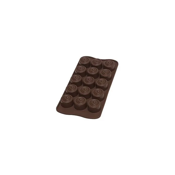 Silikomart EasyChoc Vertigo bonbonvorm 15 cilinders ø 2,8 cm