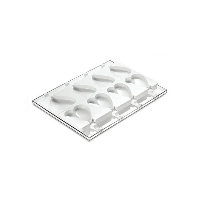 Silikomart Heart-Ic ijsvorm 9,1 x 8,5 cm silicone wit