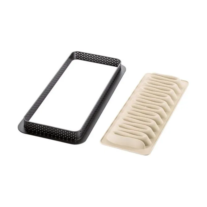 Silikomart Kit Tarte Nouvelle Vague bakvorm 24 x 8 x 2,4 cm silicone wit