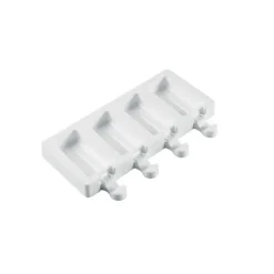 Silikomart Mini Vintage ijsvorm 4 ijsjes 7 x 3,7 cm silicone wit