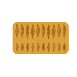 Silikomart Piuma 2 soorten decoratieveertjes silicone geel