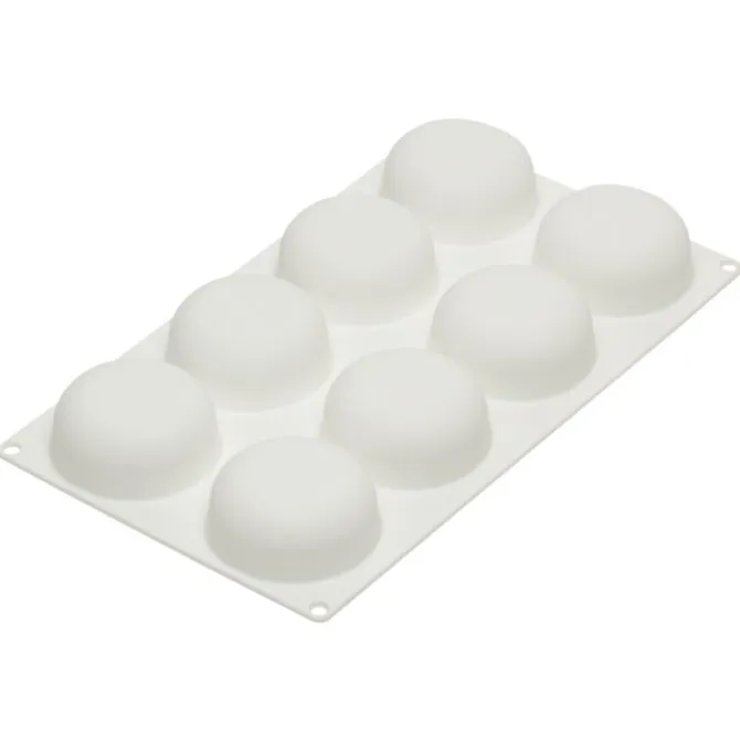 Silikomart Professional bakvorm stone ø 6,5 cm silicone wit