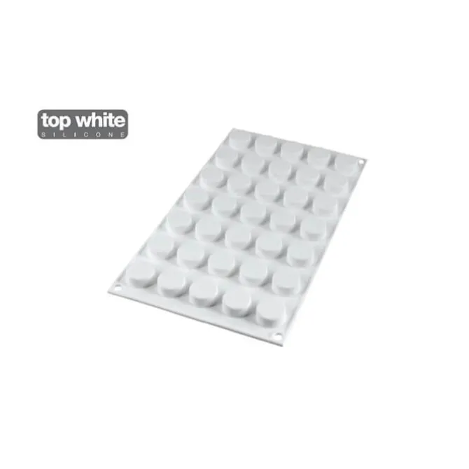 Silikomart Professional Micro Round 5 ø 24 mm, h 12 mm 5 ml silicone wit