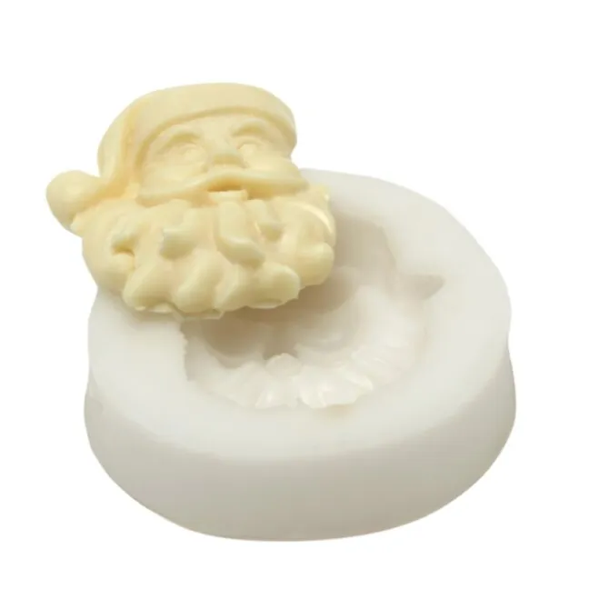 Silikomart Sugarflex decoratiemal kerstman 3,5 cm silicone wit