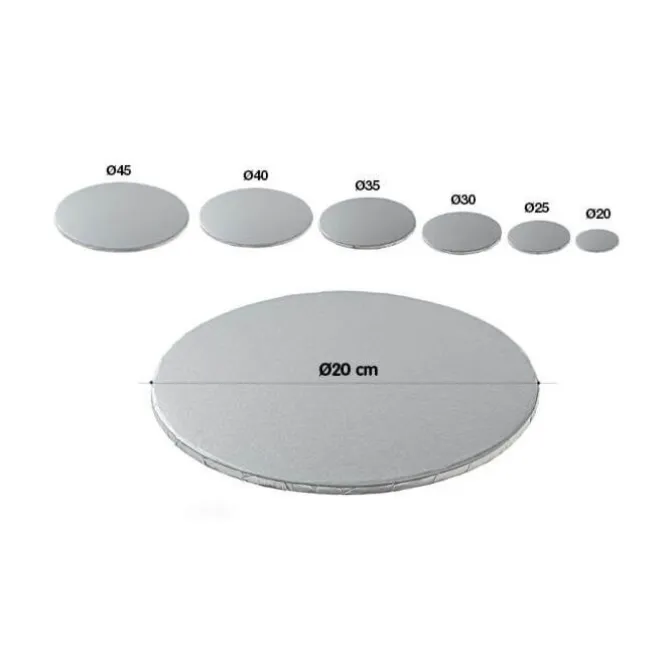 Silikomart Wonder Cakes platte dikke taartbodem ø 20 cm zilverkleurig