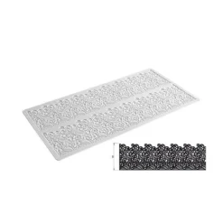 Silikomart Wonder Cakes Tricot Decor Baroc decoratiemat smal 40 cm silicone wit