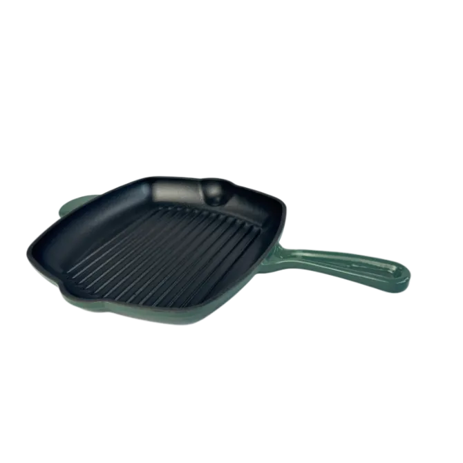 1821 skillet grill vierkant 26,5 cm gietijzer Gradient Dark Green
