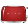 Smeg 50's style broodrooster 2 sleuven staal rood