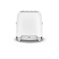 SMEG 50's style broodrooster 2 sleuven staal mat wit