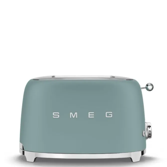 Smeg 50's style broodrooster 2 sleuven staal Emerald Green