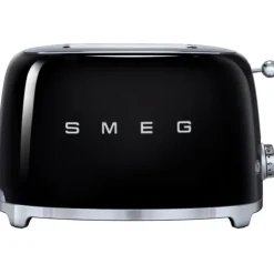 Smeg 50's style broodrooster 2 sleuven staal zwart