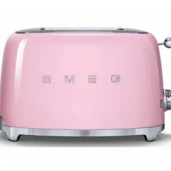 Smeg 50's style broodrooster 2 sleuven staal roze