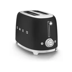 Smeg 50's style broodrooster 2 sleuven staal mat zwart