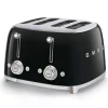 Smeg 50's style broodrooster 4 sleuven staal zwart