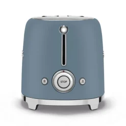 SMEG 50's style broodrooster 2 sleuven staal Storm Blue