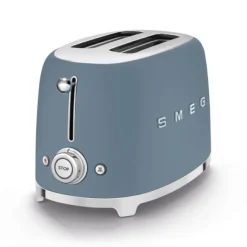SMEG 50's style broodrooster 2 sleuven staal Storm Blue
