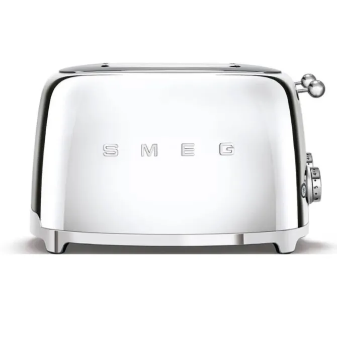 Smeg 50's style broodrooster 4 sleuven staal chroom
