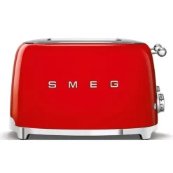 Smeg 50's style broodrooster 4 sleuven staal rood