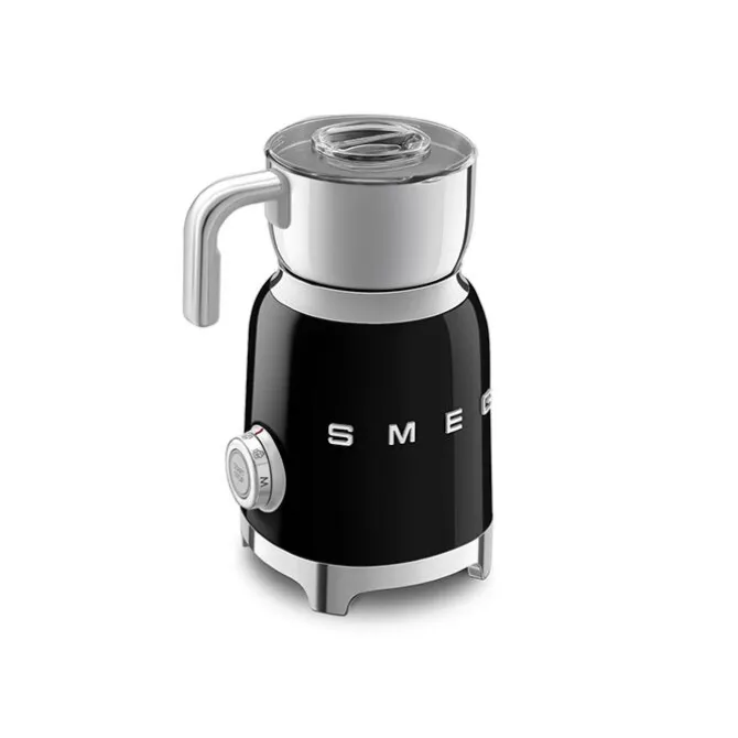Smeg 50's style elektrische melkopschuimer 600 ml zwart