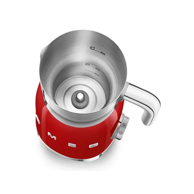 Smeg 50's style elektrische melkopschuimer 600 ml rood