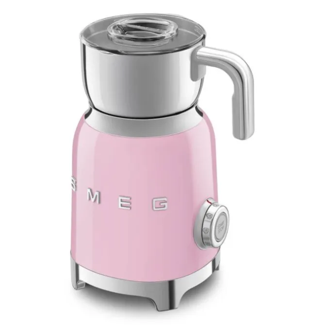 Smeg 50's style elektrische melkopschuimer 600 ml roze