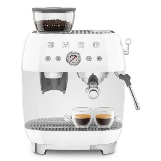 Smeg 50's style handmatige espressomachine 2,4 liter wit
