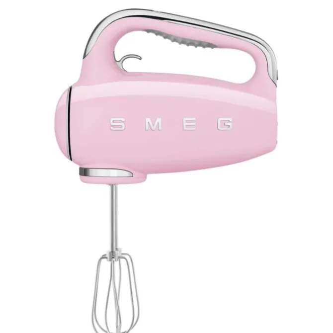 Smeg 50's style handmixer staal roze