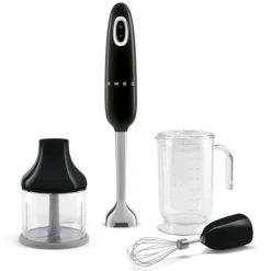 Smeg 50’s style HBF03 staafmixer kunststof zwart 4-delig