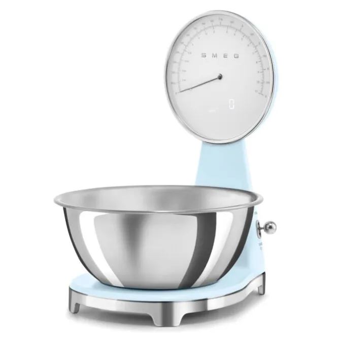 SMEG 50's style KSF01 digitale en analoge weegschaal 5 kg pastelblauw