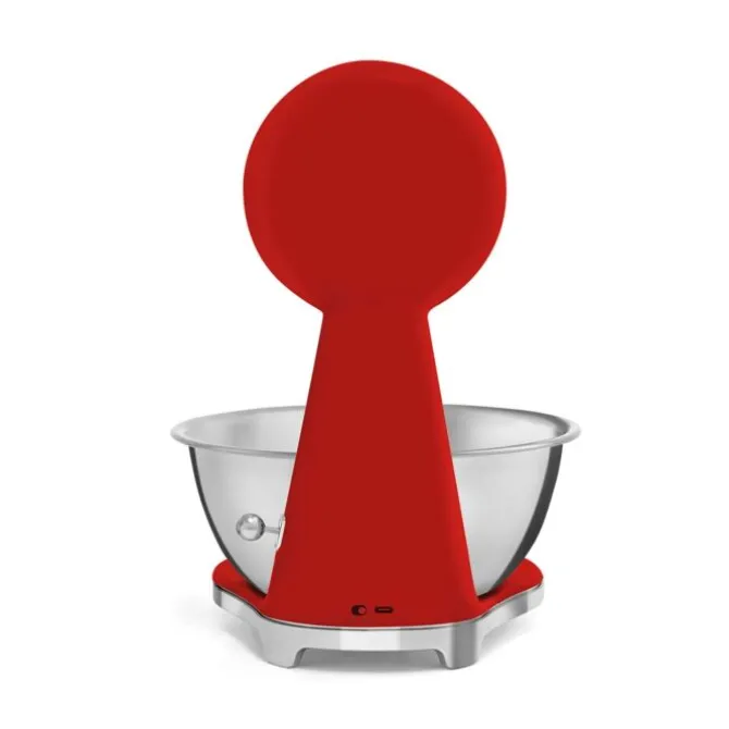 SMEG 50's style KSF01 digitale en analoge weegschaal 5 kg rood