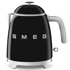 Smeg 50's style mini waterkoker 800 ml staal zwart
