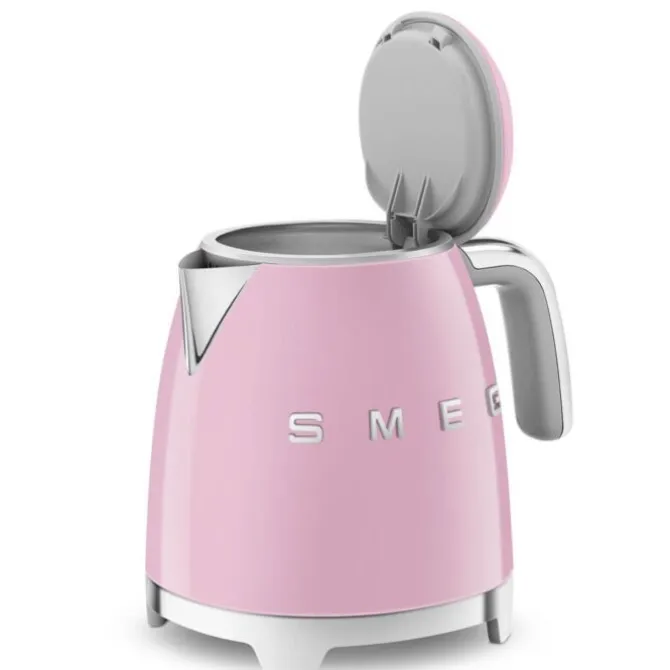 Smeg 50's style mini waterkoker 800 ml staal roze
