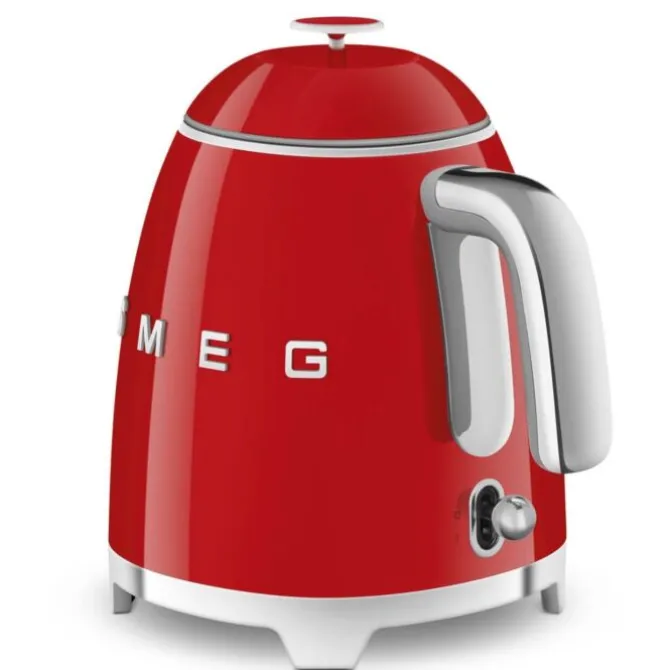 Smeg 50's style mini waterkoker 800 ml staal rood