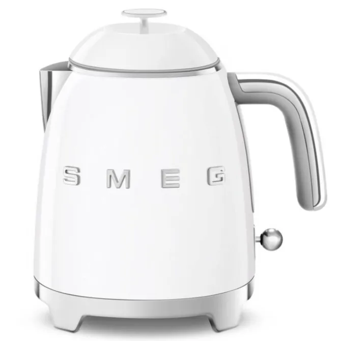 Smeg 50's style mini waterkoker 800 ml staal wit