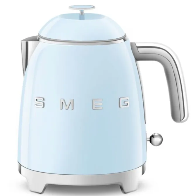 Smeg 50's style mini waterkoker 800 ml staal pastelblauw