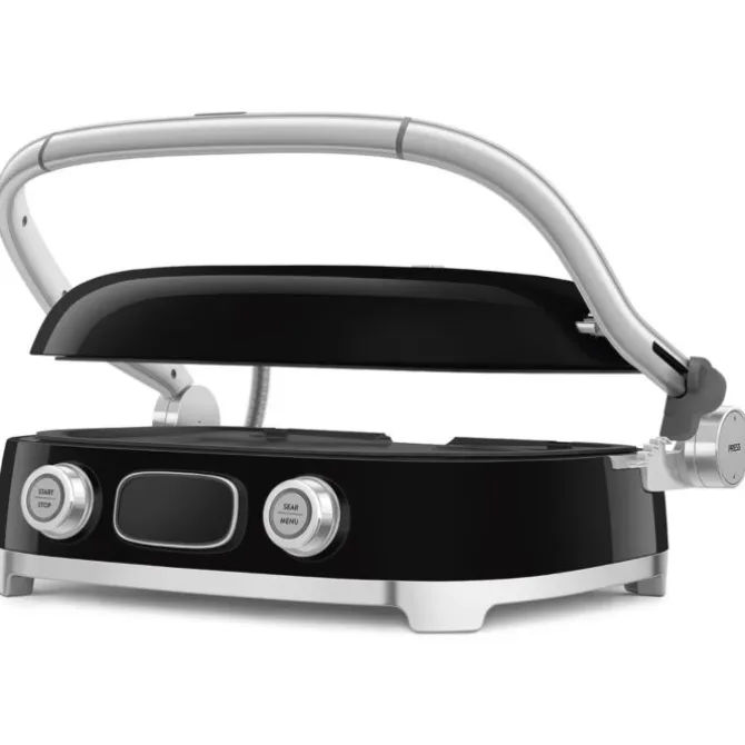 SMEG 50's style Multi-use contactgrill glanzend zwart