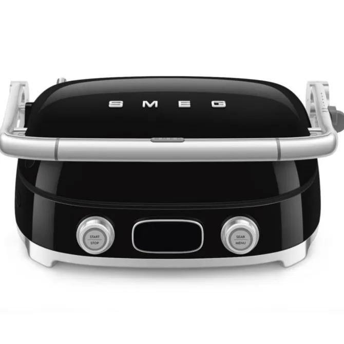 SMEG 50's style Multi-use contactgrill glanzend zwart