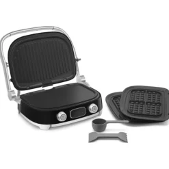 SMEG 50's style Multi-use contactgrill glanzend zwart