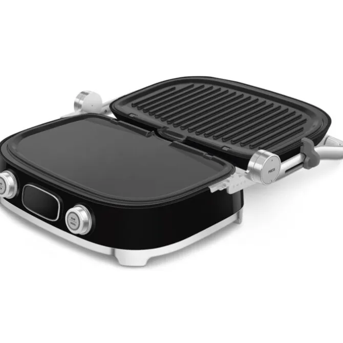 SMEG 50's style Multi-use contactgrill glanzend zwart