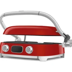 SMEG 50's style Multi-use contactgrill glanzend rood