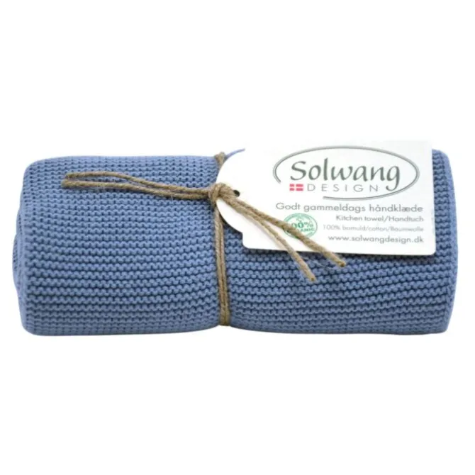 Solwang Design handdoek 32 x 47 cm katoen Dusty Blue