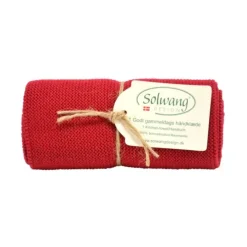 Solwang Design handdoek 32 x 47 cm katoen Deep Red