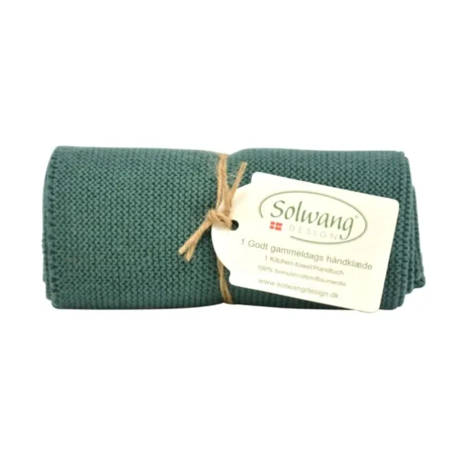 Solwang Design handdoek 32 x 47 cm katoen Dark Petrol